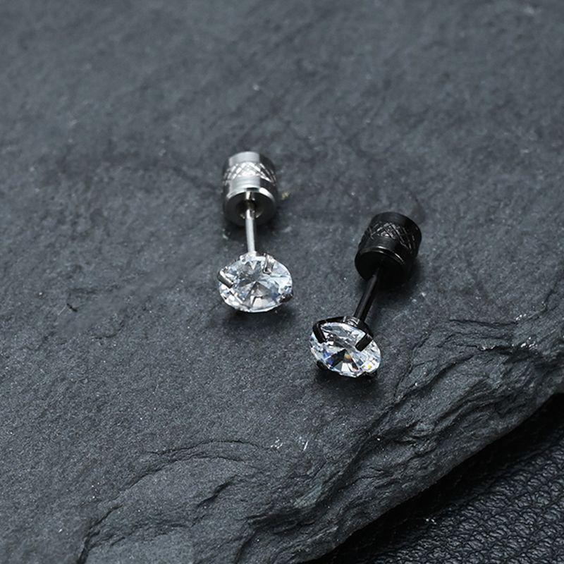 Product Introduction of Bông Tai Đinh tán Zircon Dát Bốn Chấu, Chất Liệu Thép Titan, Thiết Kế Đặc Biệt Cho Bé Trai, Cao Cấp, Phong Cách Ryouta Miyagi Cùng Phong Cách, Bông Tai Thời Trang Nam 3