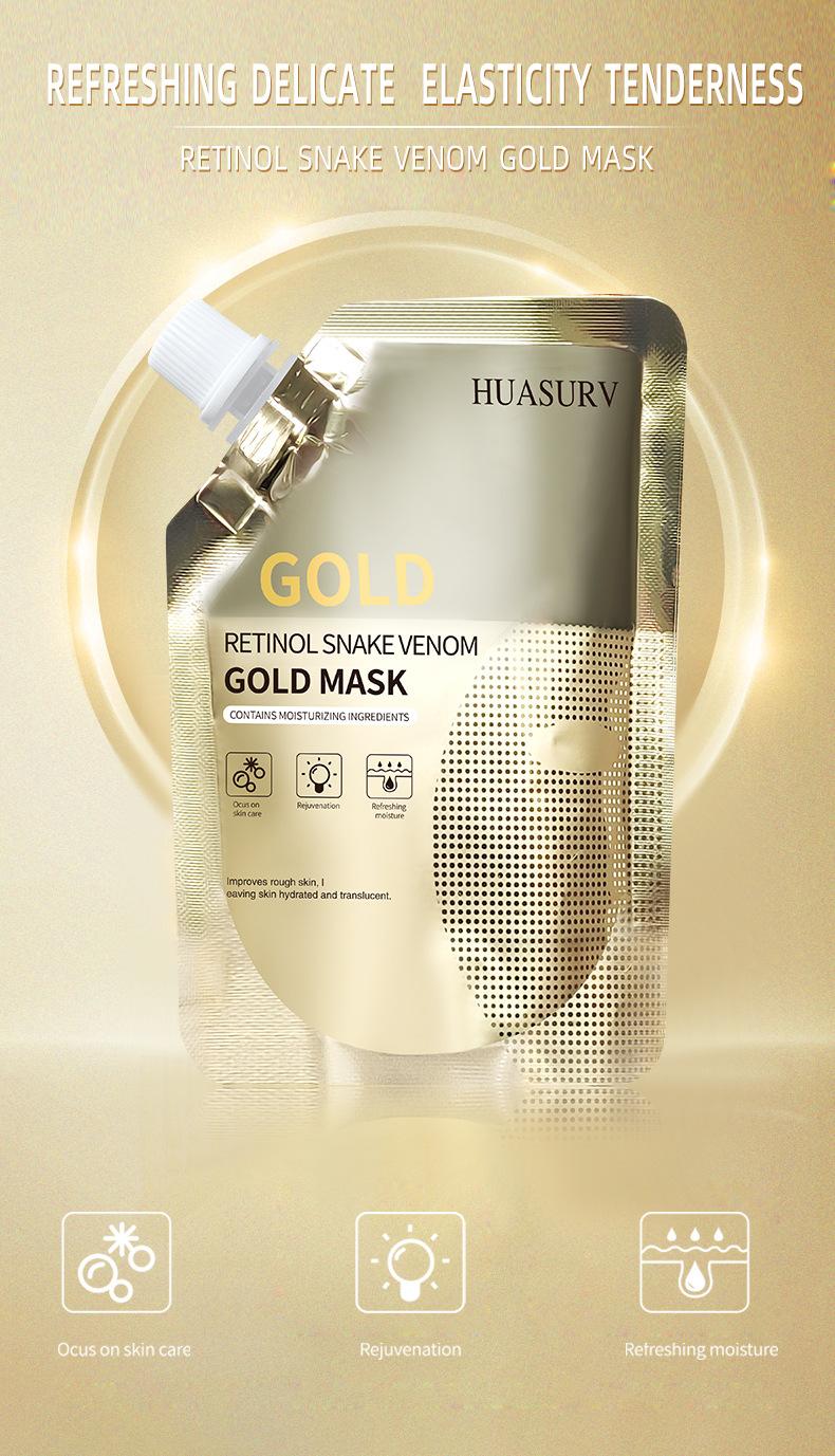 Product Introduction of Popular Retinol Snake Venom Peptide Gold Facial Mask Moisturizing, Hydrating and Nourishing Skin Care Gold Mask Comfort Moisture Hydrate Moisturizer 1
