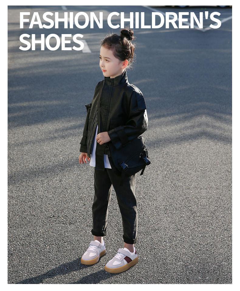 Product Introduction of Children's Shoes Children's Sneaker 2024 New Girls' Sneakers Boys' Moral Training Shoes Middle and Big Children Students Soft Bottom Skateboard Shoes 1