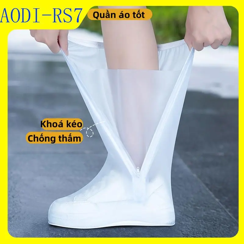 🐦🐦 Chất lượng cao Silicone Rain Shoes Bao gồm Giày chống trượt Sole Không thấm nước Tái sử dụng