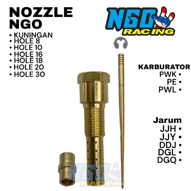 Nozzle PWK PE PWL Lubang 8 10 16 18 20 30 Keihin Merk NGO Racing Usa - Nozle Nozel Nosel Nozzle PWK 8 10 16 18 20 30 Hole Keihin 1