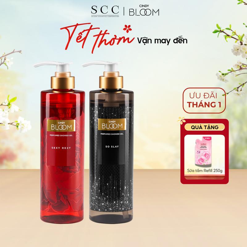  Combo Sữa tắm nước hoa CINDY BLOOM Sexy Rexy Quyến rũ & So Slay Thu hút 640g chai - Dưỡng ẩm & Giảm thâm sạm - Công thức gel độc đáo Quà tặng bạn gái Quatangbangai 