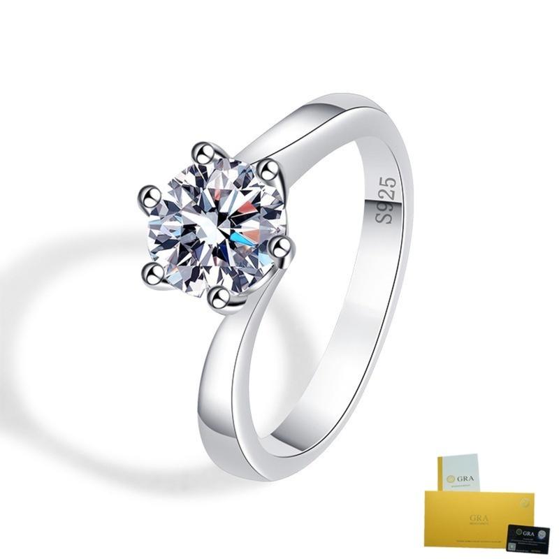 Product Introduction of Nhẫn Moissanite, Phong Cách Cổ Điển, 1 Karat, Bạc S925, Dành Cho Nữ, Có Giấy Chứng Nhận Gra 16