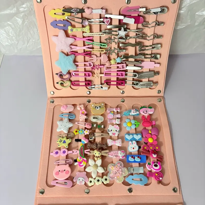 Set 100 Chiếc Kẹp Tóc Mẫu Mã Đa Dạng Kèm Tấm Bảng Để Kẹp Phù Hợp Làm Quà Tặng Cho Người Yêu, Bạn Thân, Em Gái 4