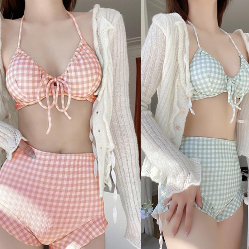 Product Introduction of Áo Tắm, Cho Bé Gái Và Phụ Nữ, Bộ Đồ Hai Mảnh Xẻ Tà Mùa Hè, Bikini Kẻ Sọc Tươi Mới, Phong Cách Pháp Gợi Cảm, Thích Hợp Cho Mùa Mùa Xuân Nóng Bỏng, Áo Tắm 10