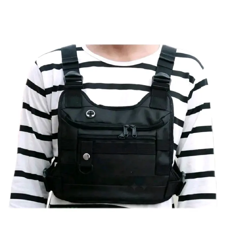 Tas dada Cowo terbaru chest Bag Chest Rig Bag Multifungsi Tas dada murah rompi biker motor tracking sunmori Tactical tas dada army Pria Kulit 0