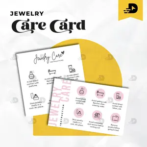[ISI 30PCS] Jewelry Care Card / Kartu Jewelry Care / Kartu Instruksi Perhiasan