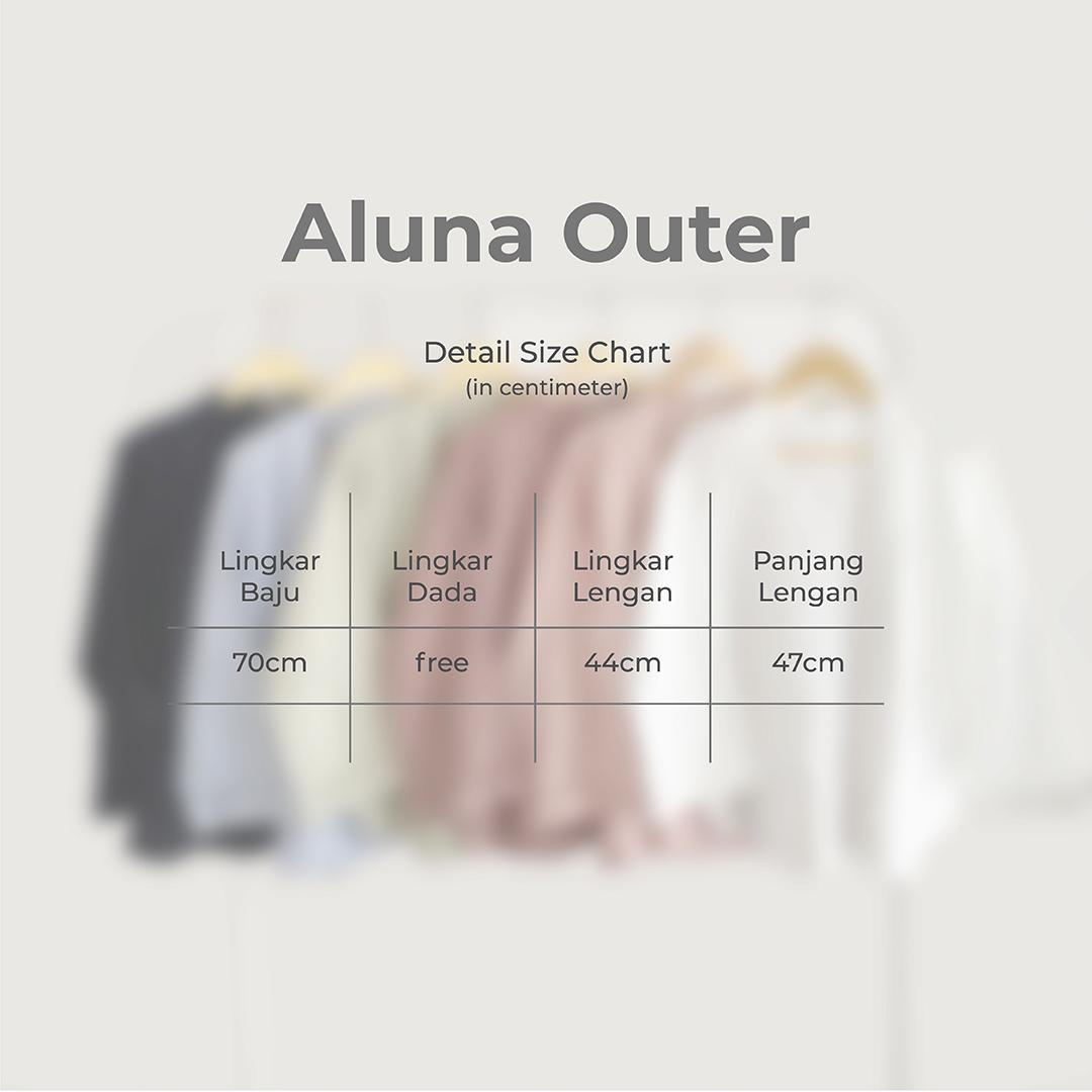 Yeppuoutfit Aluna Outer | Baju Atasan Oversize Luaran Wanita Muslimah Casual Lengan Panjang Berbahan Cotton Textured Basic Katun Cantik Kardigan Cewek Korean Style