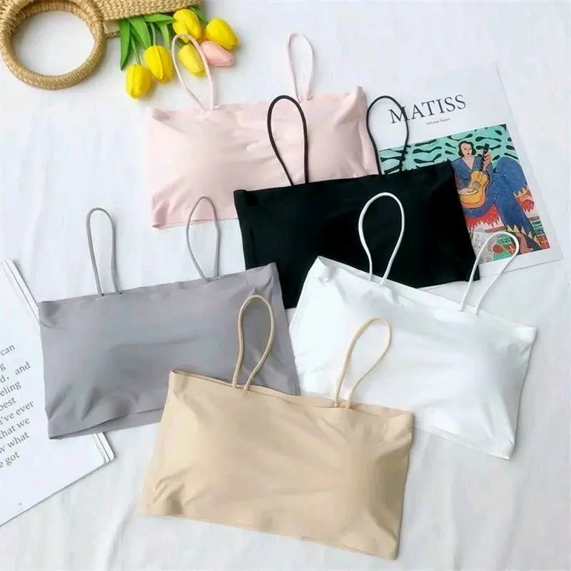 Áo Bra Dành Cho Nữ Ống Su Có Mút 2 Dây Trơn N0183