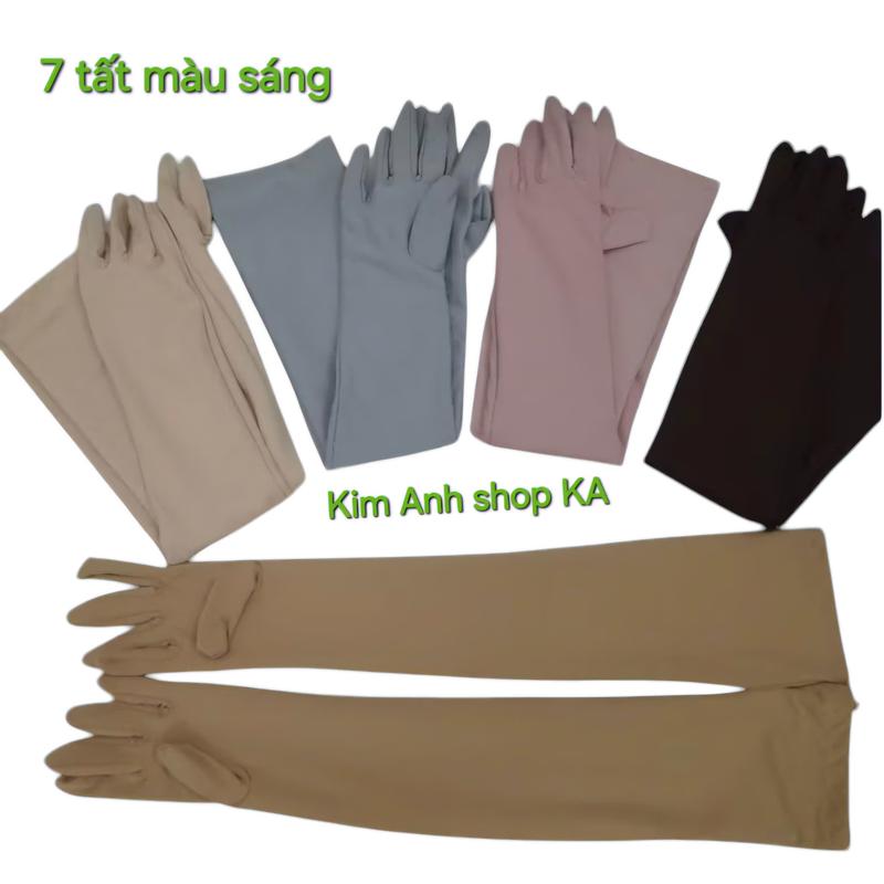 Găng tay chống nắng 2 da 2 lớp dầy dặn thun lạnh - Nhiều màu sắc 5