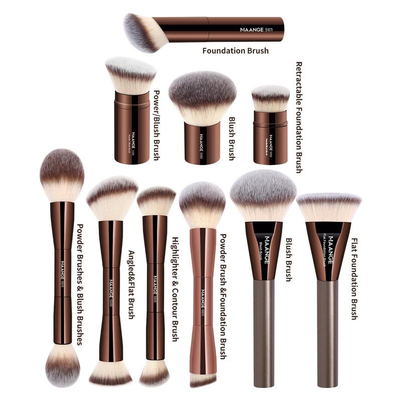Product Introduction of Professional Makeup Brush Set with Zipper Bag, 10pcs/set Makeup Brush with Soft Bristles, Multifunctional Makeup Tool for Women & Girls, Brushes for Makeup 3