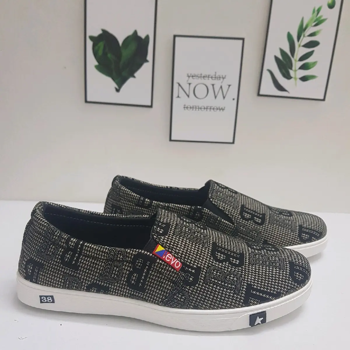 Giày Slip On Levo #Lười #Vải 001 - Giày