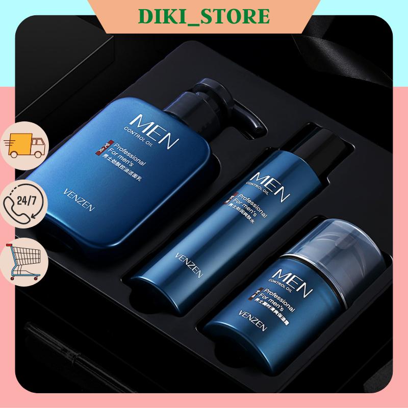 Bộ mỹ phẩm chăm sóc da cho nam sữa rửa mặt - Toner + kem dưỡng ẩm