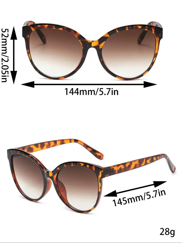 Unisex Elegant Vintage Cat Eye Frame Sunglasses, Trendy Y2k Sunglasses for Everyday Use, Sun Protection Outdoor Accessories for Women & Men 2025 New Year Sunglass 8