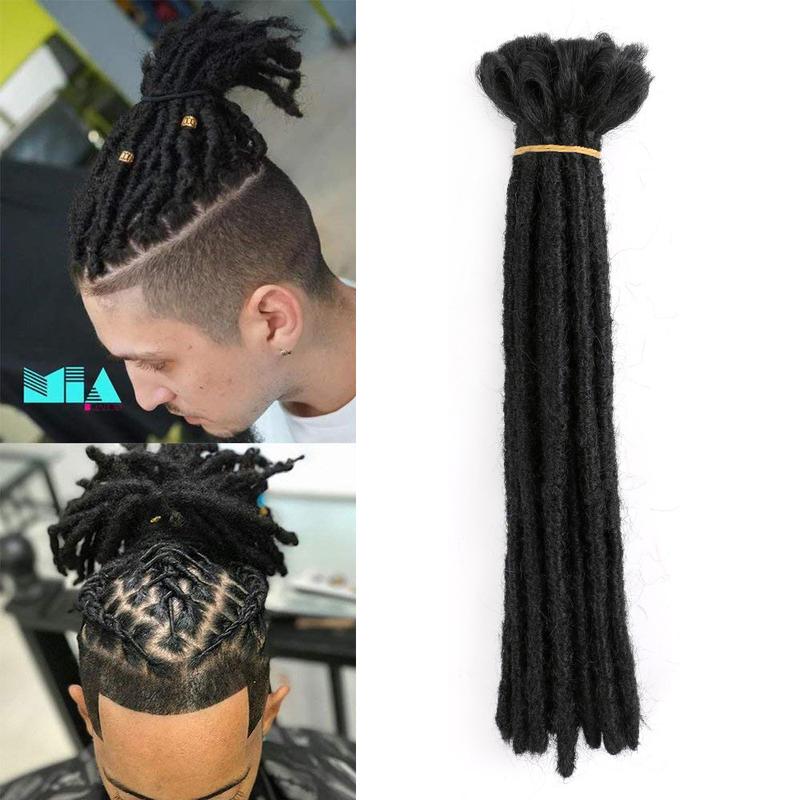 Rambut Palsu Reggae Sutera Angkasa Lelaki, 20cm / 30cm, Monokrom ...