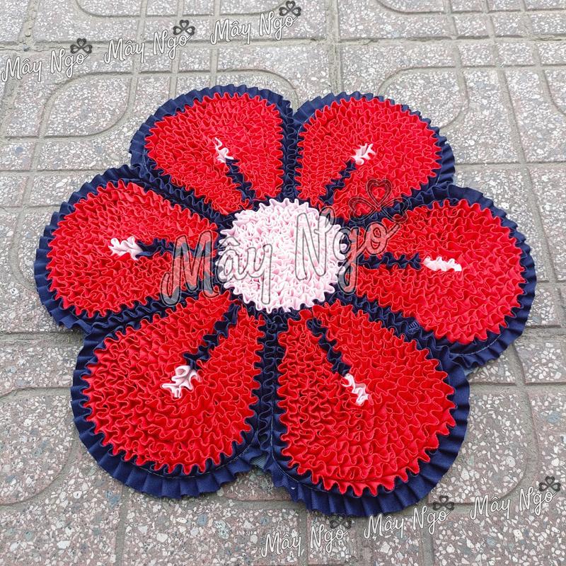 Thảm lau chân hình bông hoa thảm hoa mai 6 cánh hoamai thảm 50x50