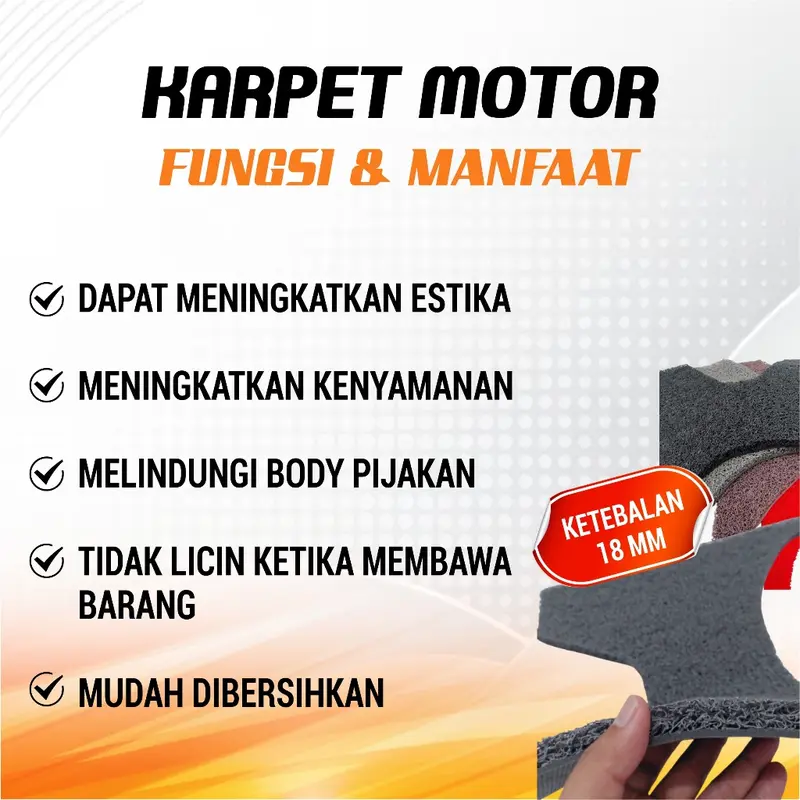 Karpet Motor Scoopy 2022 Terbaru / Alas Motor Honda SC / Karpet mie bihun keren 2