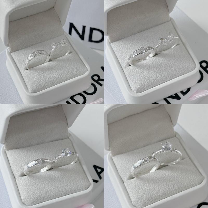 Mã02 Nhẫn đôi nam nữ thiết kế đơn giản chất liệu bạc ta - OCTOBER JEWELRY tặng kèm hộp da