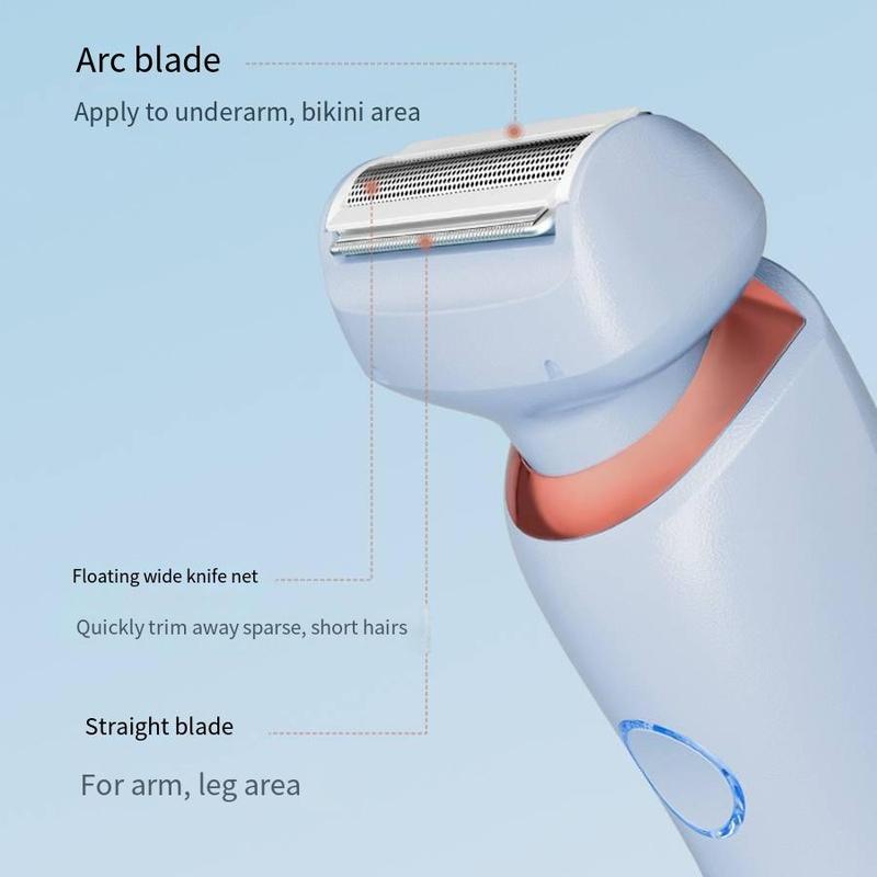Product Introduction of Electric Body Hair Trimmer, 1 Box Rechargeable Waterproof Razor for Women, Bikini Hair Removal Tool for Legs Under Arms Private Area, Women's Gifts 7