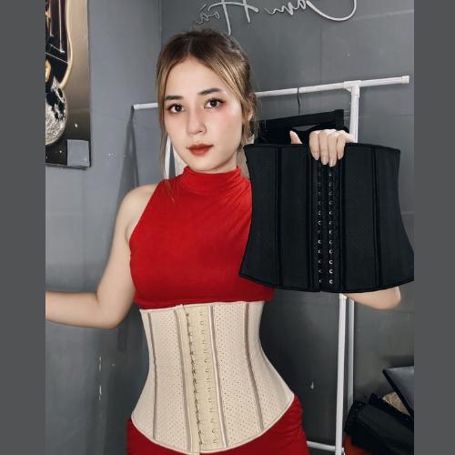 Mã01 [Tặng Áo Liner và Cao Gừng ] : Đai Nịt Bụng Latex 25 Xương THÔNG HƠI