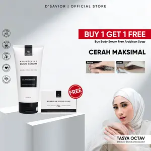 [BUY 1 GET 1] D'SAVIOR Body Serum Brightening Niacinamide 5% Grade A 150ml FREE SABUN (SPECIAL LIVE)