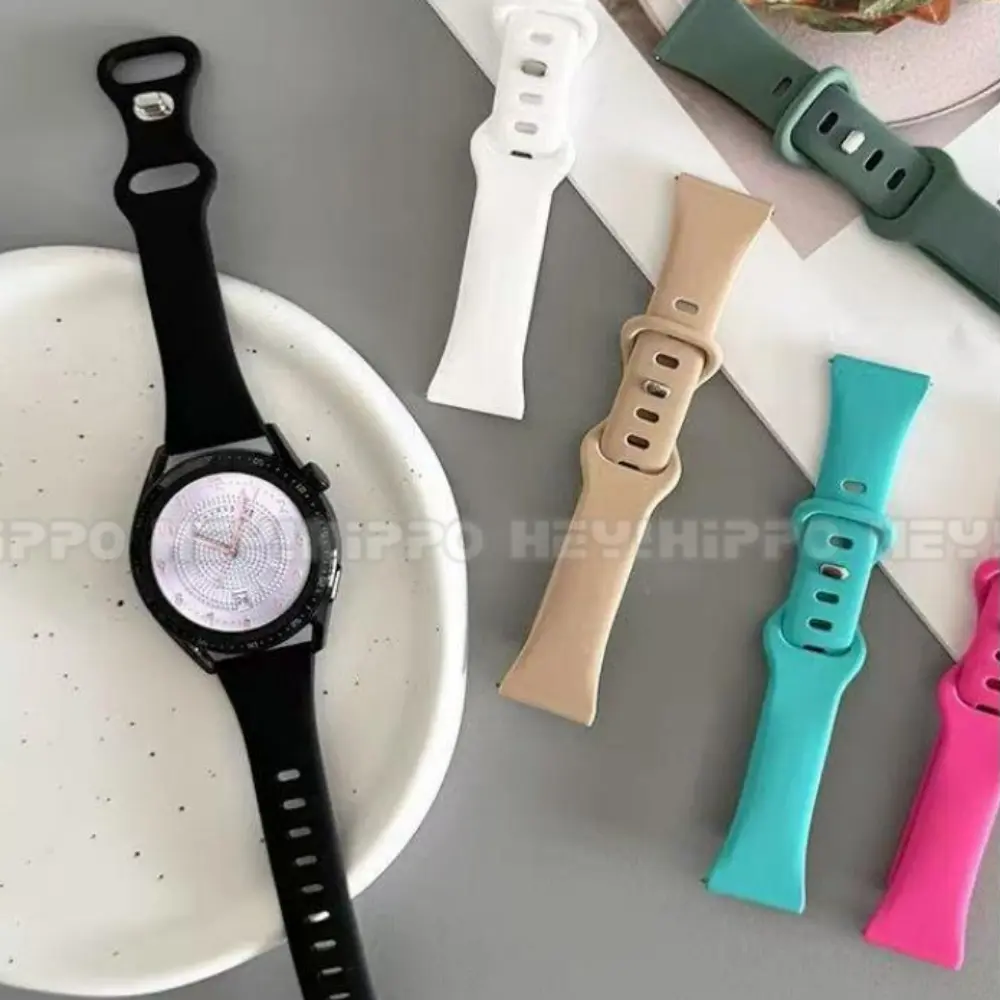 Texture silicone strap suitable for smartwatches Huawei Watch GT2/GT3/GT4/5 46mm double reverse buckle strap suitable for GT2pro/GT3pro/GT5pro 46mm watch band 22mm bands
