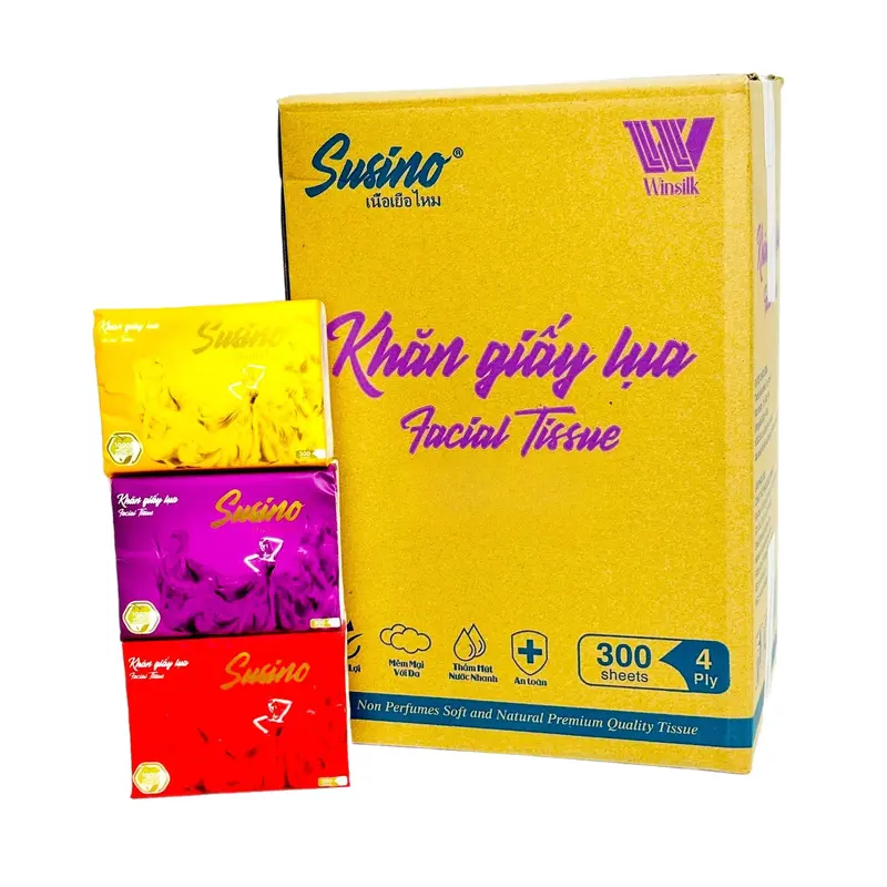 Thùng 30 gói khăn giấy Lụa cao cấp Susinoz - Giấy 4 lớp 1