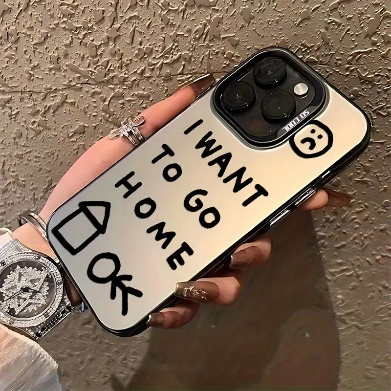 Black TPU Phone Case with Letter Graffiti, Compatible with Apple iPhone 16 15 14 13 12 11 Plus Pro Max Series, Perfect for Holiday Gifts, Birthdays, for Your Girlfriend, Boyfriend, Friends, Or Yourself. 1