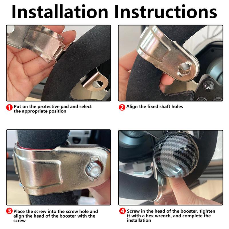 Product Introduction of 360-degree Rotation Steering Wheel Knob Power-assist Ball Universal Car Steering Wheel Knob Power-saving Non-slip For Trucks 17