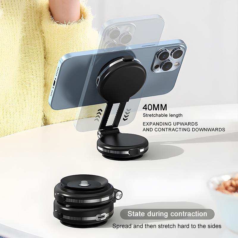 Double Side Automatic Phone Mount for Car/Mirror/Gym, Hands-Free Vacuum Cell Phone Holder, Phone Accessories for Video Recording 5