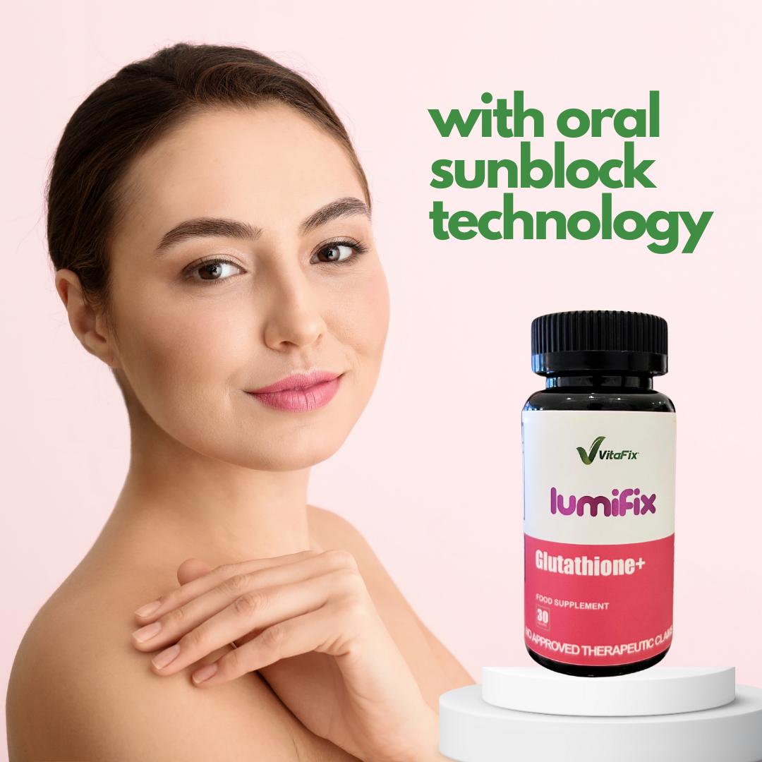 lumifix glutathione LumiFix For Skin Whitening, Moisturizing with Oral Sunblock Technology