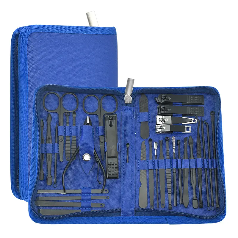 Manicure Set 32 in 1 Alat perawatan kuku 1 Set isi 32pcs Set Manikur Perawatan Kuku gunting nail tangan Kotoran Mempercantik 2