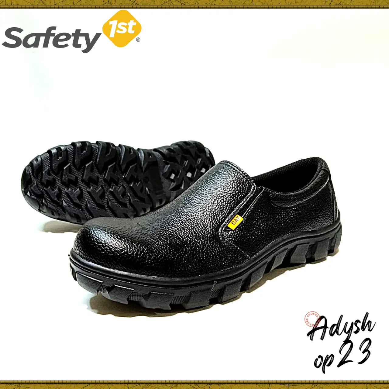 Sepatu Safety Slipon/Sorong Pria Dan Wanita Ujung Besi Model Terbaru Terlaris Shoes Kerja Flat Sneakers Hitam Work & Safety Footwear Tahan Benturan Boots sepatu  safety