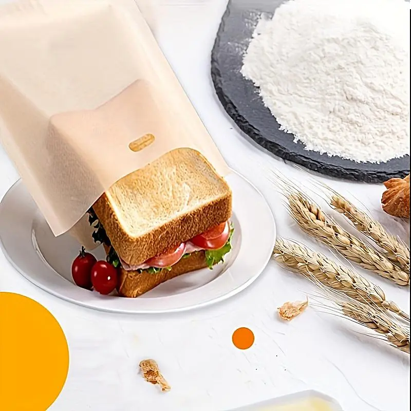 Toaster Bags, 5 Counts Non-stick Reusable Grilled Cheese Toaster Bags, Heat Resistant for Grilled Cheese Sandwiches, Chicken, Nuggets, Panini and Garlic Toasts, Birthday Gift Ideas 2