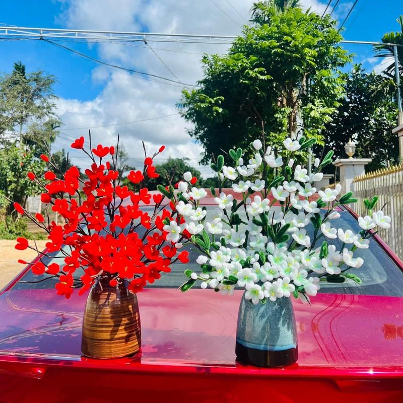  Nguyên Liệu Kẽm Nhung Làm 15 - 20 Cành Hoa Đào Hoa Mai Vàng Hoa Mận Trưng Tết Đầy Đủ Nguyên Liệu Làm Hoa Tết Handmade HYE COSMETIC 