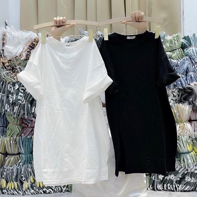 Áo Phông chất cotton khô _ form rộng ( CỔ TRÒN - TRƠN) Nam Nữ dưới 70kg