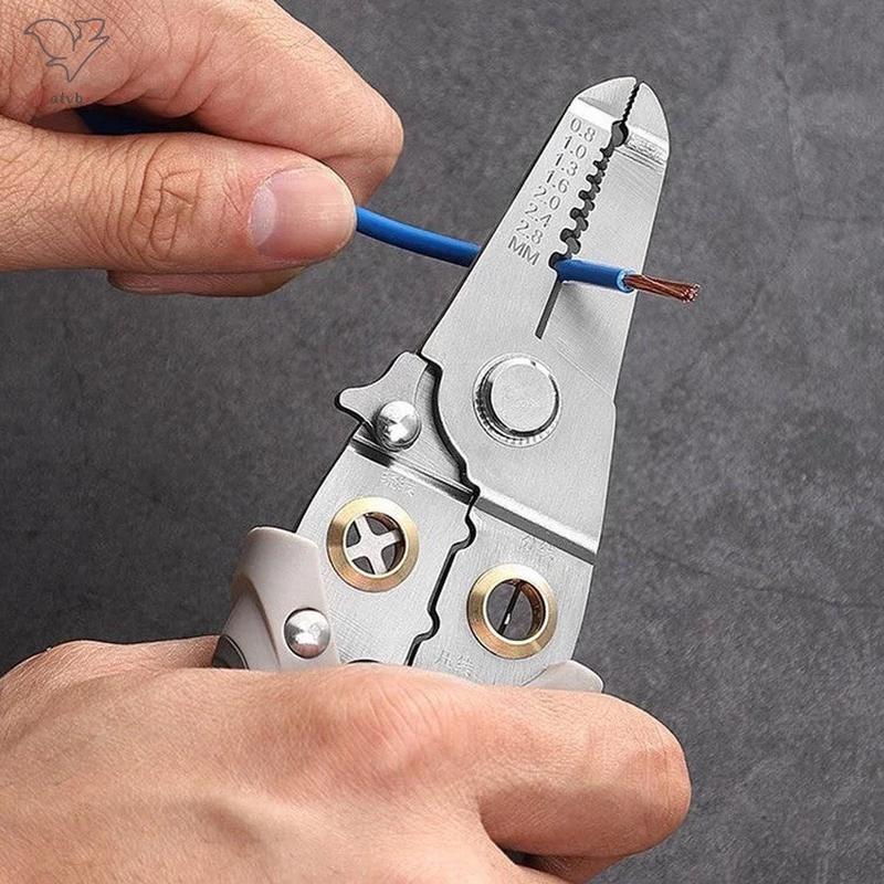 Bộ kìm cắt tuốt dây bấm cos đa năng kèm hộp 300 đầu cos nhiều kích cỡ chuyên dụng đấu nối dây điện trong gia đình 8