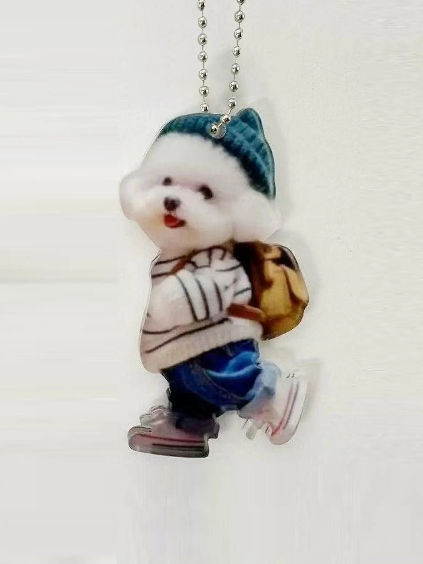Cute Dog Design Bag Keychain, Double-sided Acrylic Bag Charm, Bag Decoration for Women & Men, Bag Accessories for Daily Use, Gifts for Wife