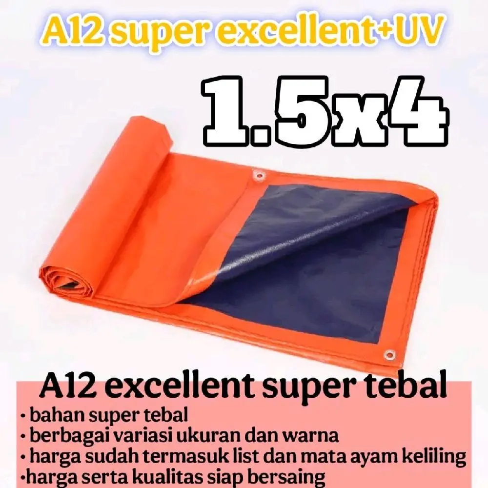 TERPAL  1.5X4 PE SUPER TEBAL murah tebal dan berkwalitas super bisa untuk jemuran, kolam, atap dll