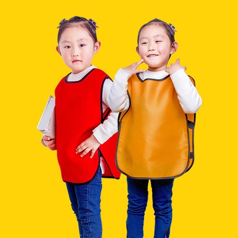 Product Introduction of Simple Waterproof Children Stain-Resistant Apron Vest Style Anti Dirty Sleeved Apron Multipurpose Breathable Kindergarten Aprons 12
