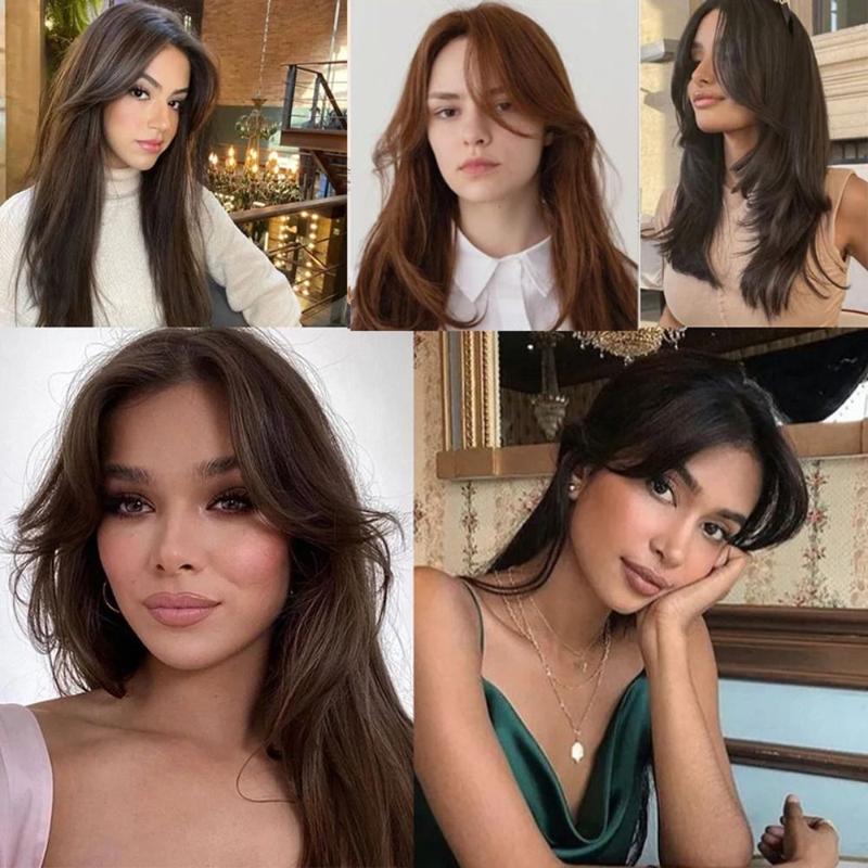 Tóc Mái Giả, Thời Trang, Tự Nhiên, Vô Hình, Viền Bên 3D, Kẹp, Siêu Nhẹ, 2 Cái / Bộ, Dành Cho Nữ 1
