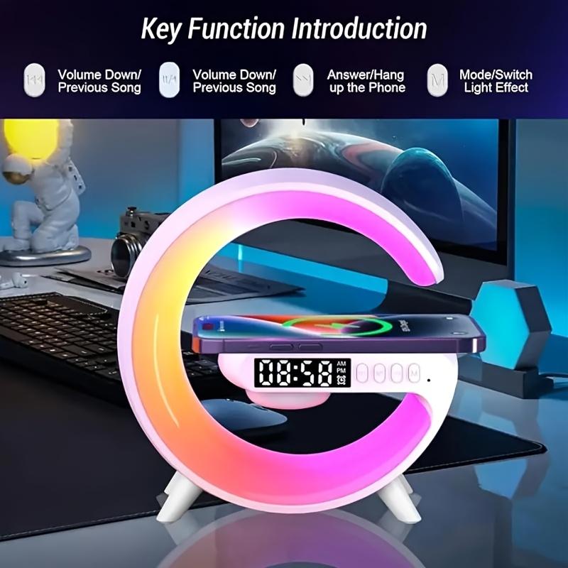 Multifunction Wireless Charger Pad Stand Speaker RGB Night Light Fast Charging Station For iPhone 8-16 Samsung Xiaomi Huawei 3