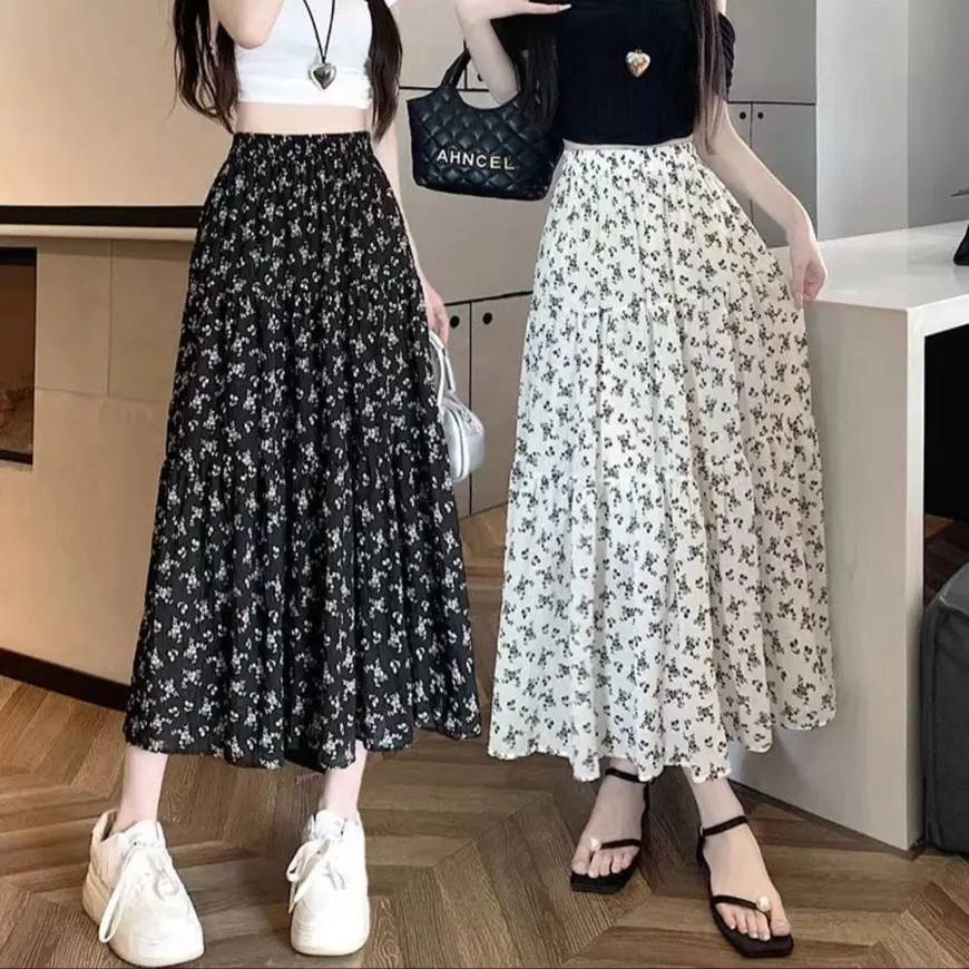 CHÂN VÁY BÔNG NHÍ THỜI TRANG LƯNG THUN SIÊU HOT FREESIZE DƯỚI 60KG