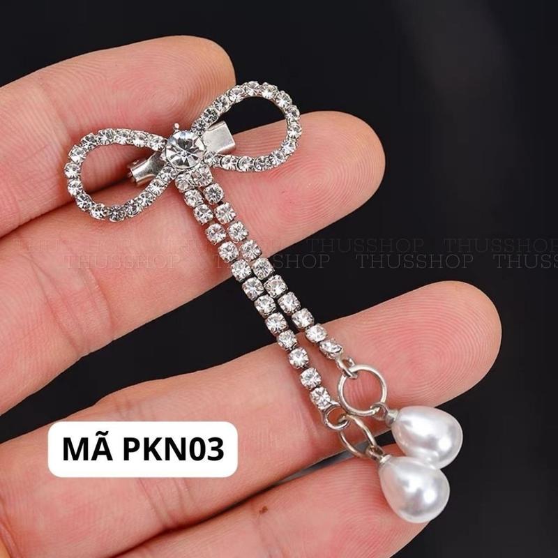 Ghim Nơ Đính Đá Gài Quần Áo Váy Thời Trang, Gim Trang Trí Phụ Kiện Xinh PKN 5