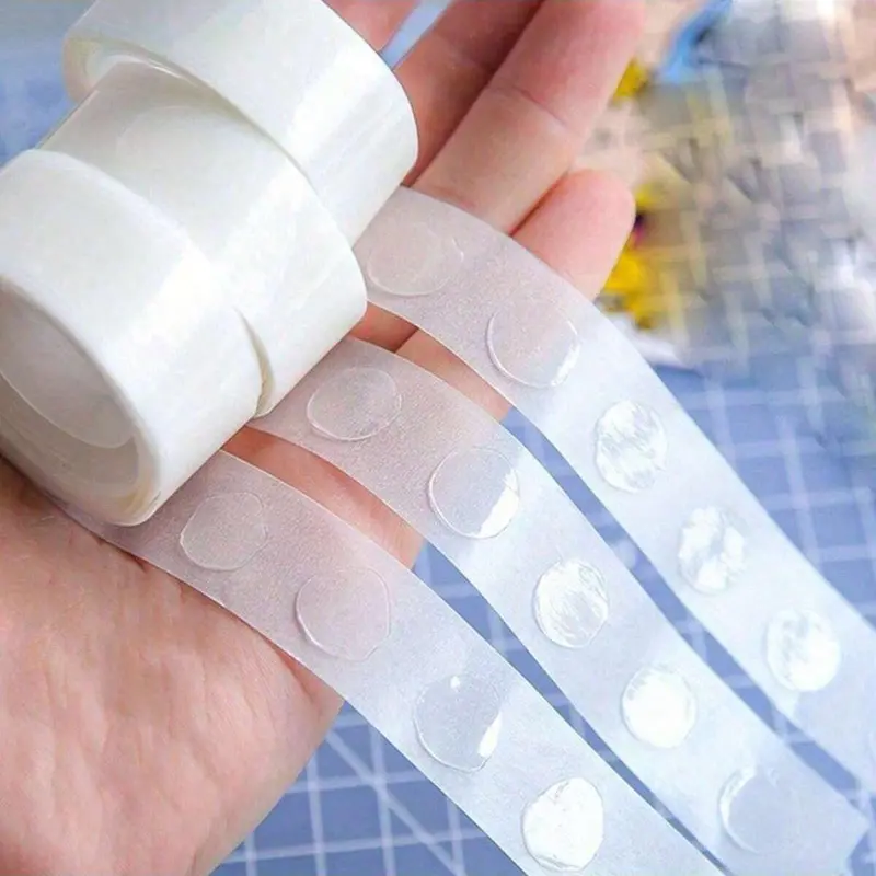 Clear Dot Double Sided Tape, 200pcs/set Double Sided Adhesive Dot Tape, Scrapbooking & Journal Making Tool for DIY Craft 0