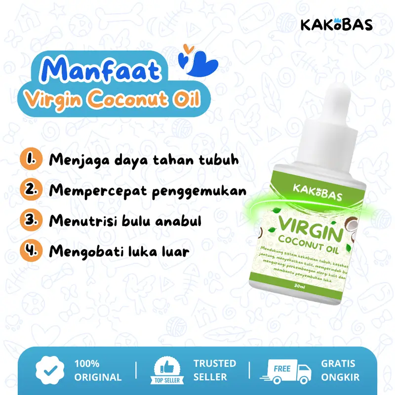 Kakobas Virgin Coconut Oil Minyak Vco Kucing Anjing Obat Jamur Scabies 1
