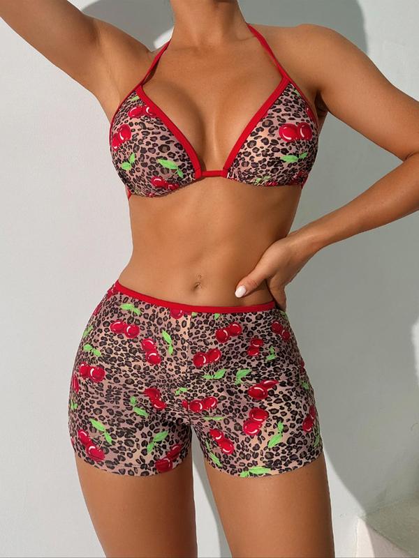 Casual Vacation Print Split Joint Swimwears Casual Vacation Print Split Joint Swimwears