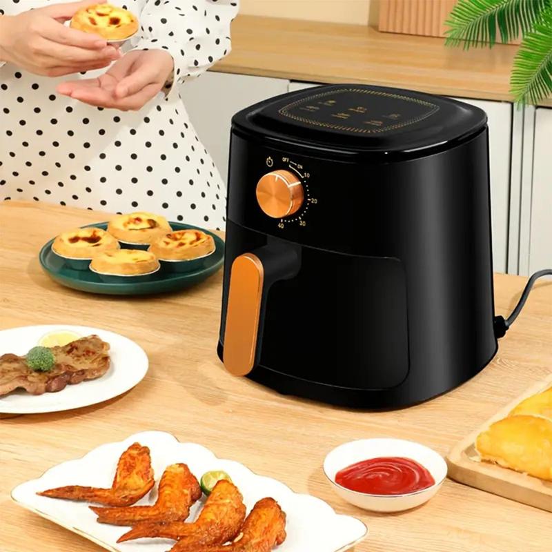 4.5L Large Capacity Air Fryer, Multifunctional Touch Screen Non-stick Electric Fryer, Multi-functional Household Food Cooker, Kitchen Appliances For Daily Use, Stocking Fillers Gift 0