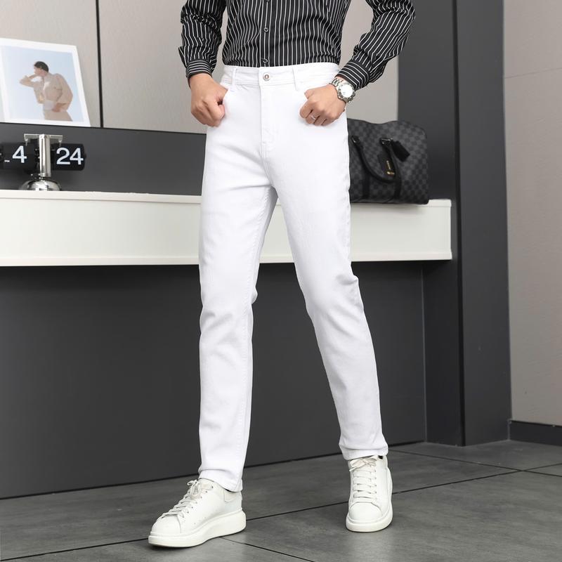 Quần jean nam,quần bò nam ống đứng MÀU TRẮNG MS DL 07 ( ống 16-18cm tùy size ) Menswear Pants Có Túi