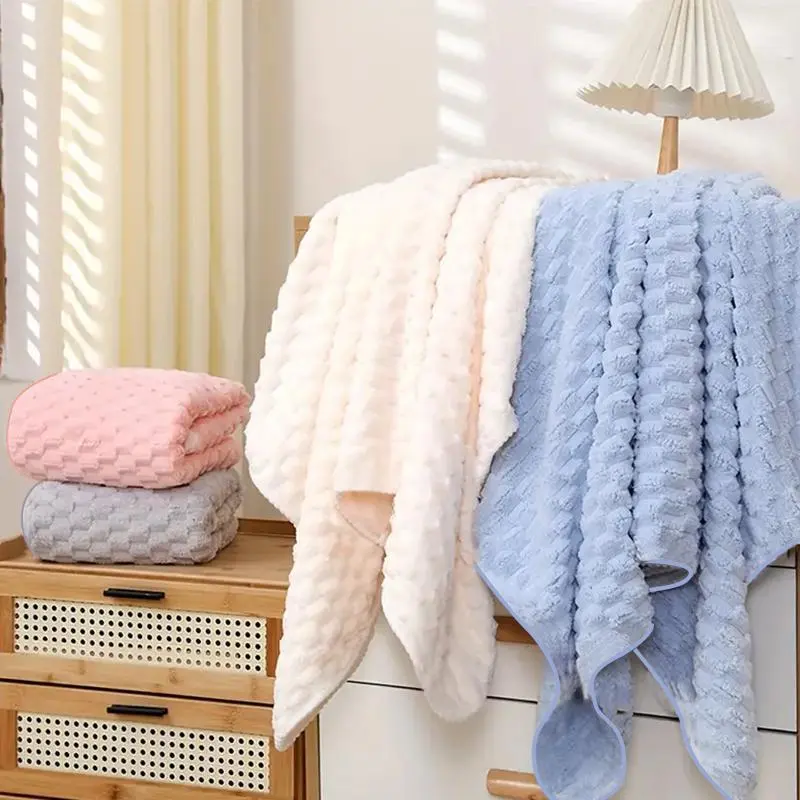 Soft Microfiber Bath Towel, 4 Counts/set Colorful Large-size Bath Towel, Water Absorbent Fast Drying Towel for Beach, Bathroom, Camping, Spa, Gym 3